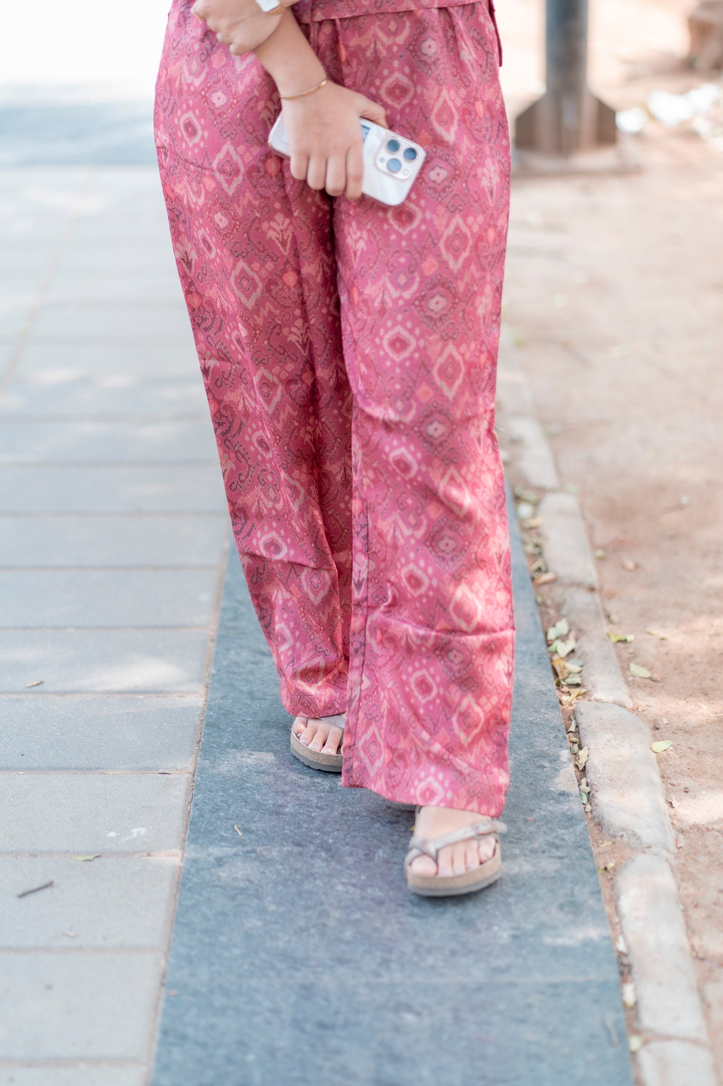 AL 342 Semi tussar co ords with lining