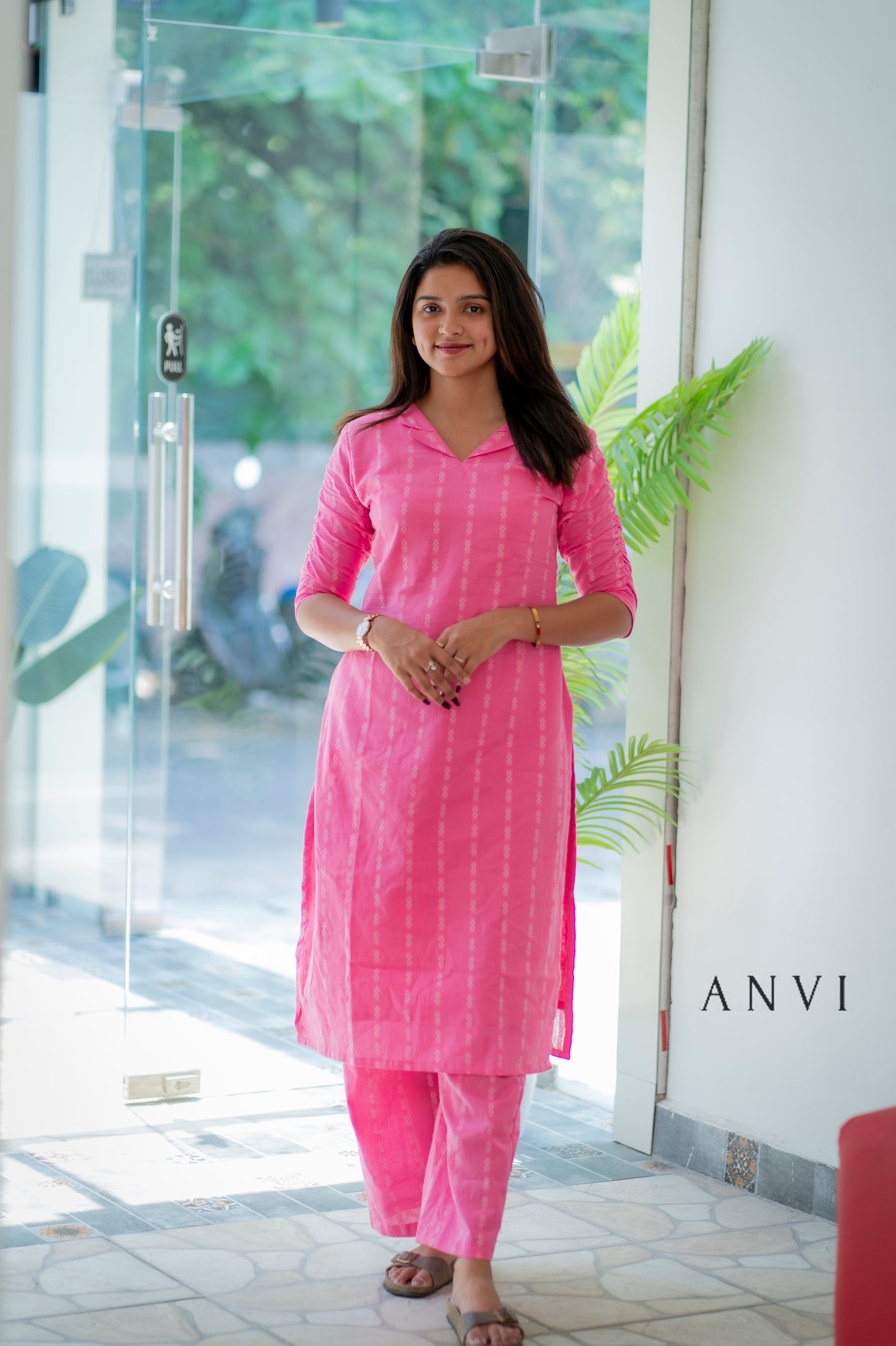 AL 403 Cotton Co ords with palazzo pants (with lining)