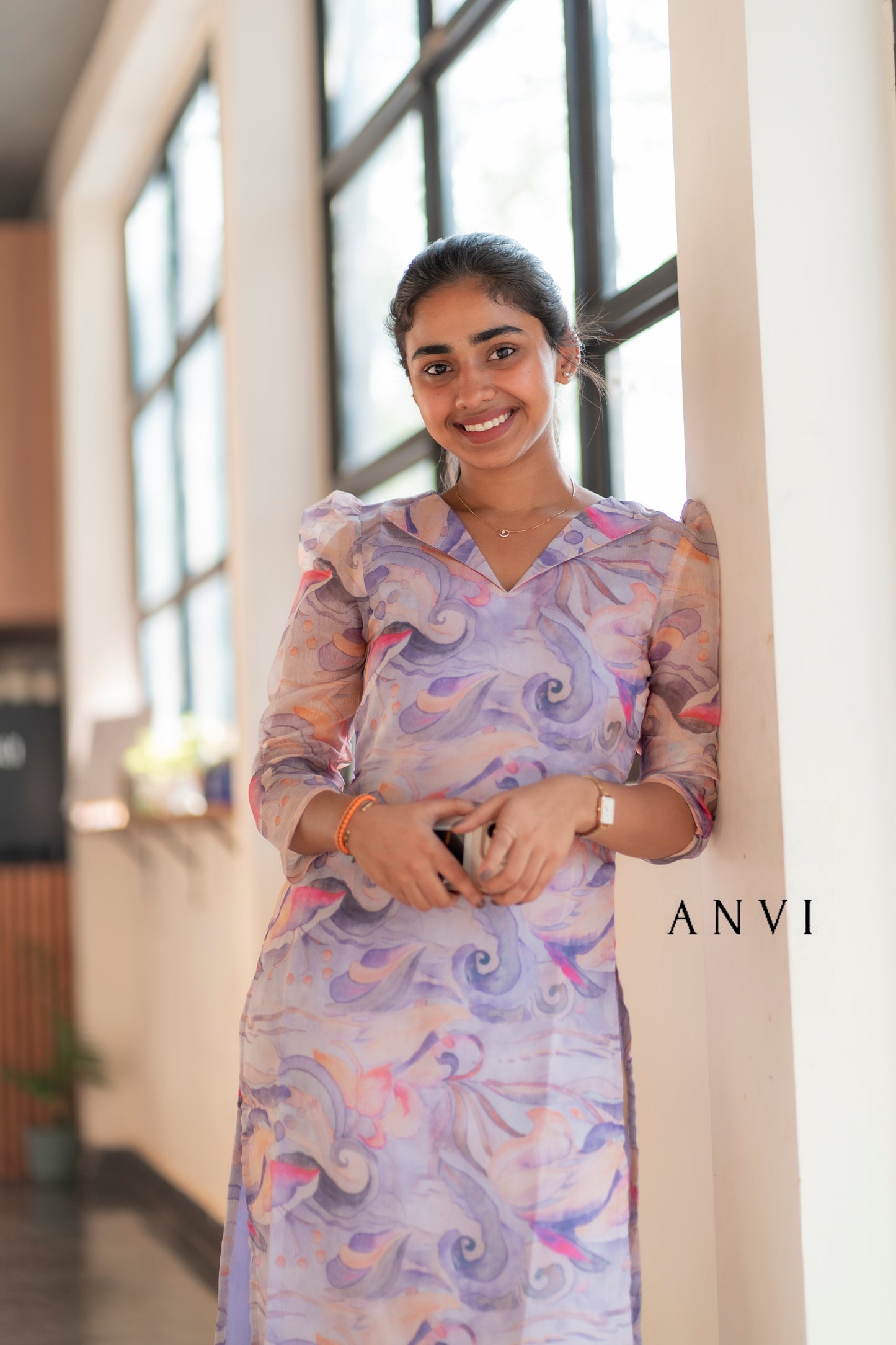 Semi tussar kurti with lining