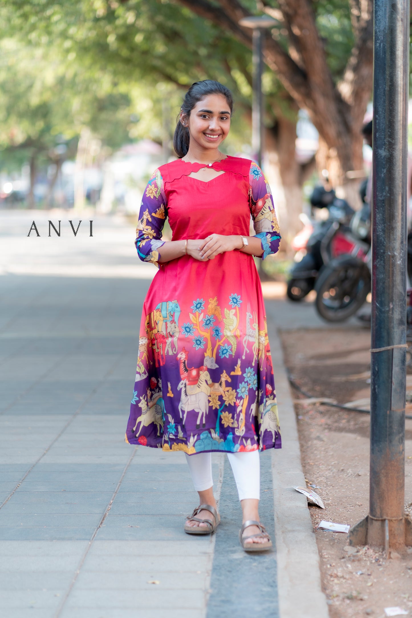 Tussar Silk kurti with duppatta (with lining)