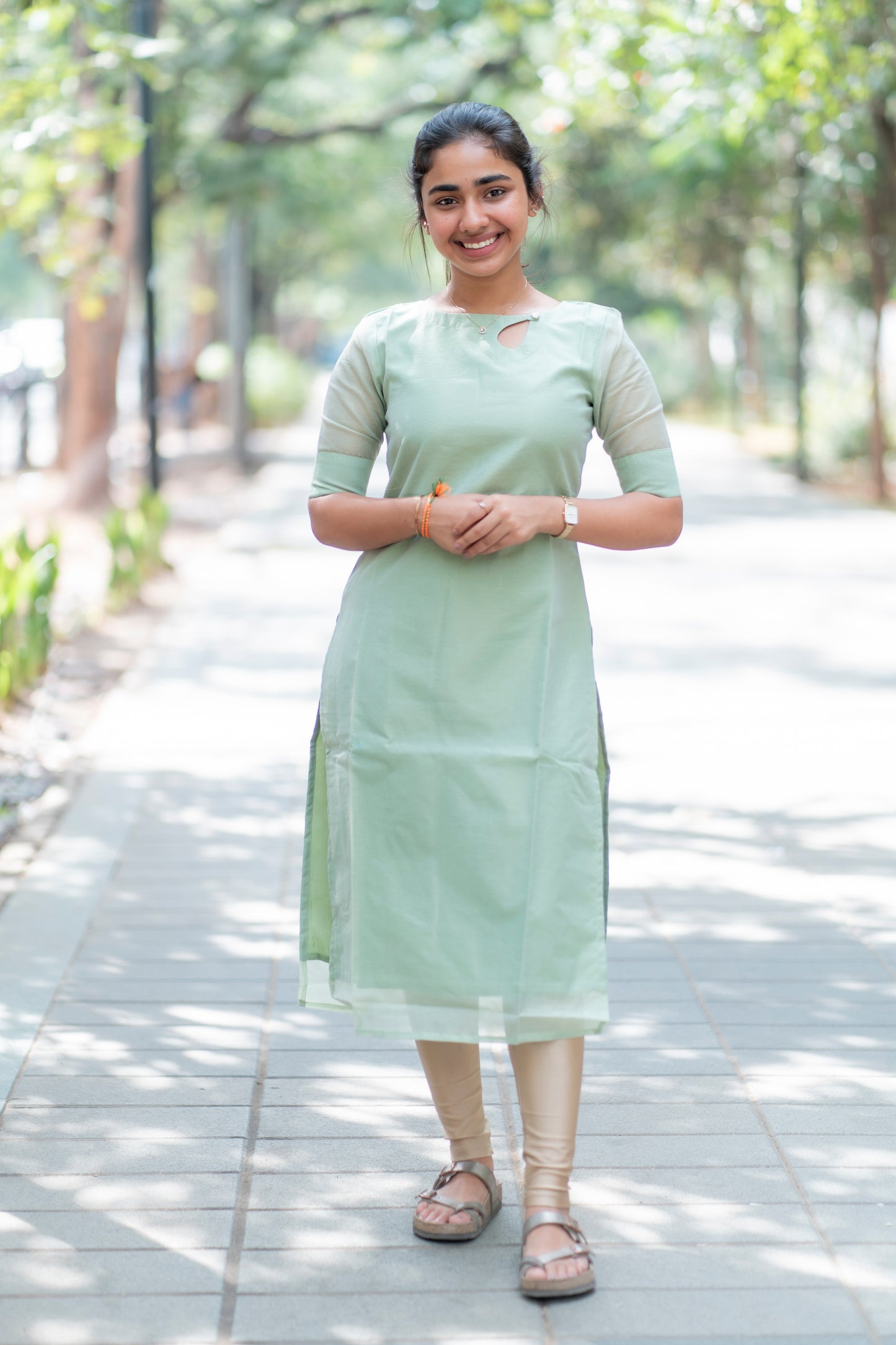 Elegant Tissue Kurti with duppatta
