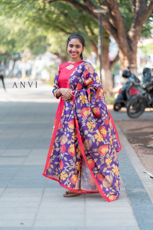 Tussar Silk kurti with duppatta (with lining)