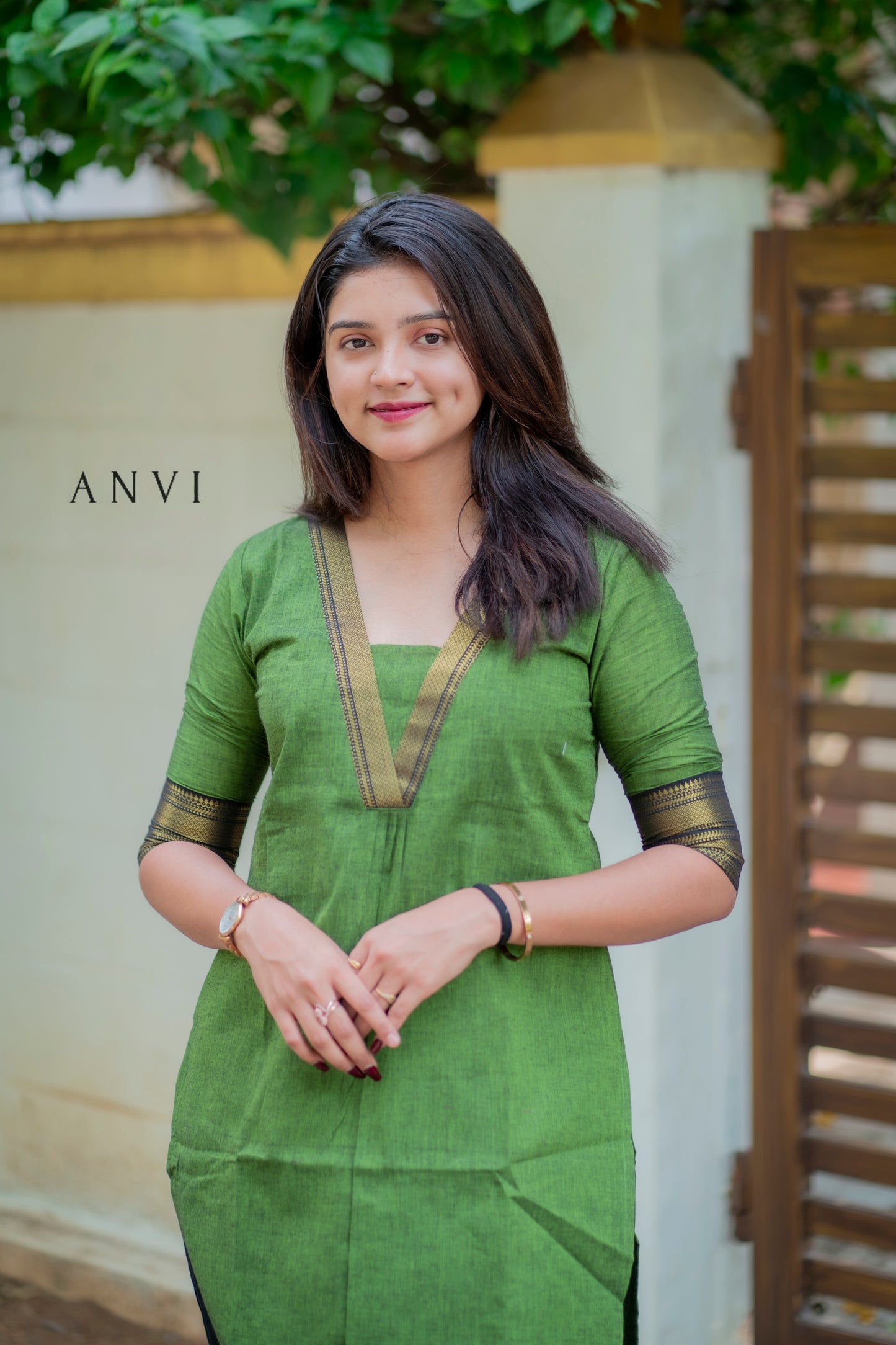 Mangalagiri Cotton kurta set with duppatta (with lining)