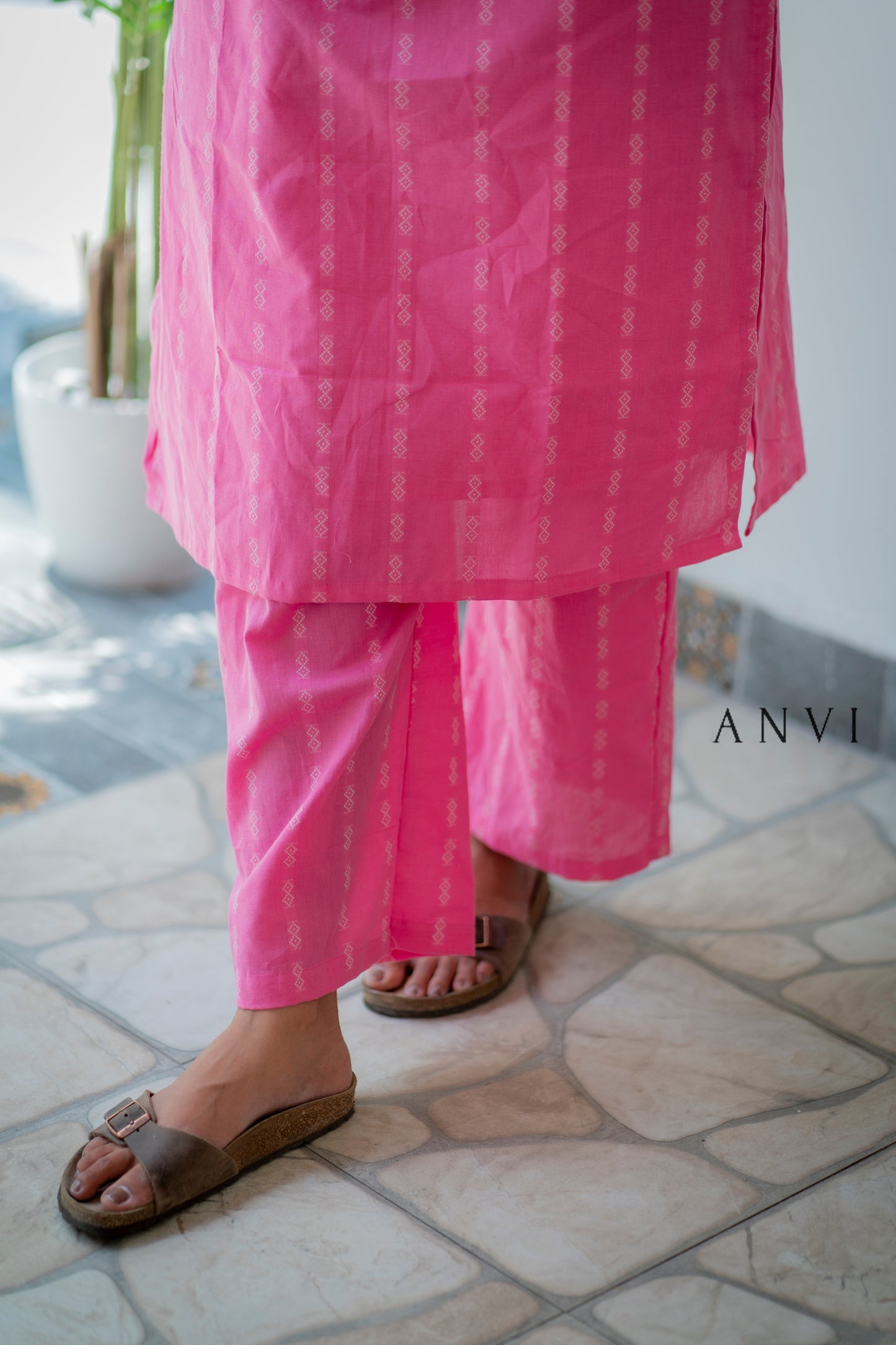 AL 403 Cotton Co ords with palazzo pants (with lining)