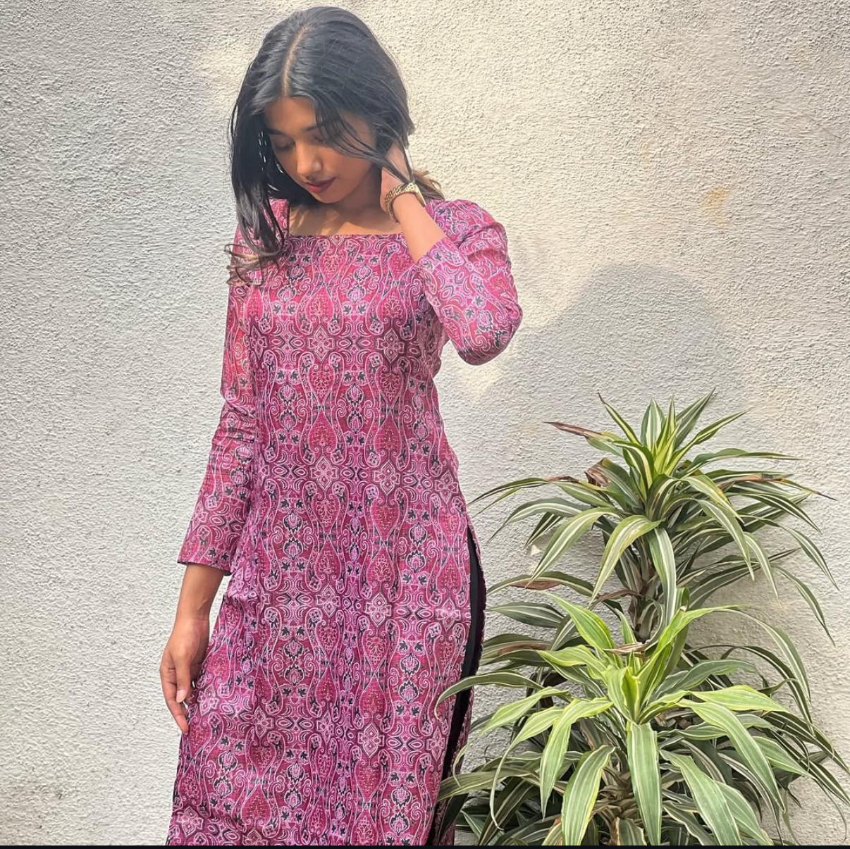 AL 153 Kota Cotton kurti with lining – Anvi The Label